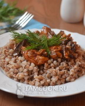 Гречка в томатно-горчичном соусе