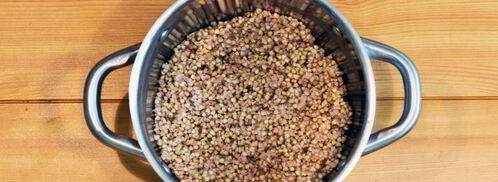 зеленая гречка со свининой и грибами. Шаг 3