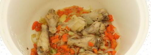 каша пшенная с куриными крылышками в мультиварке. Шаг 3