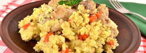 каша пшенная с куриными крылышками в мультиварке. Шаг 7