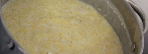 кукурузная каша с нектарином. Шаг 5