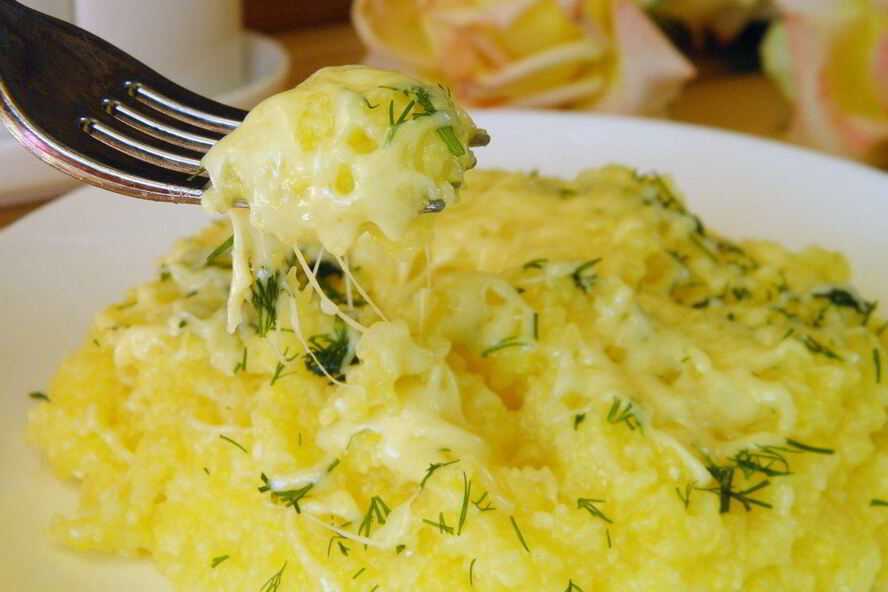 Рецепт кукурузной каши с сыром