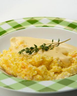 Кукурузная каша с тыквенным кремом