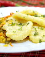 Кукурузная полента с овощами