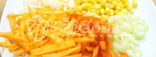 кукурузная полента с овощами. Шаг 4