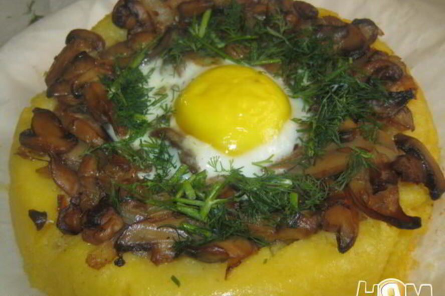 Рецепт мамалыги с грибами