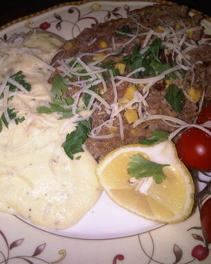 Митлоф по-мексикански и полента с сыром Горгонзола