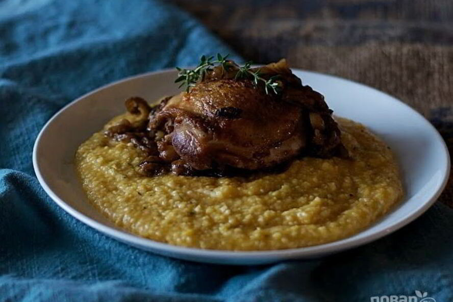 Рецепт поленты с курицей