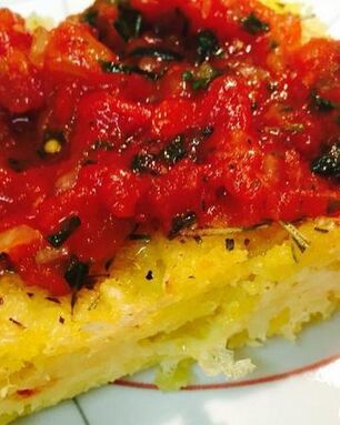 Полента с сыром и душистыми травами