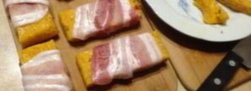 полента с вялеными помидорами в беконе. Шаг 9