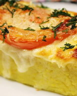 Запеченная полента под пармезаном