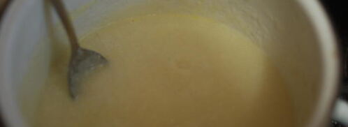 манная каша на молоке с желтком. Шаг 6