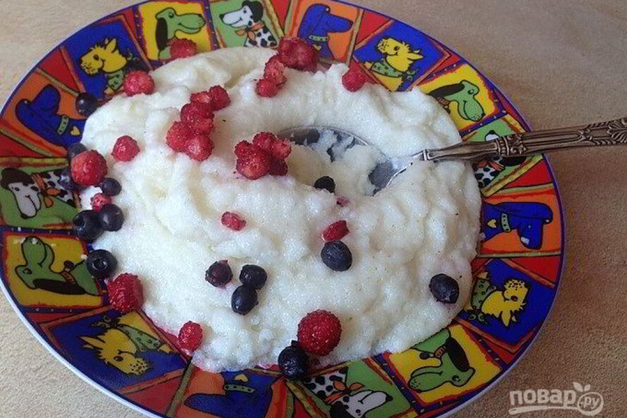 Рецепт манной каши с комочками