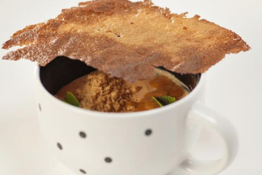 Рецепт манной каши с соленой карамелью