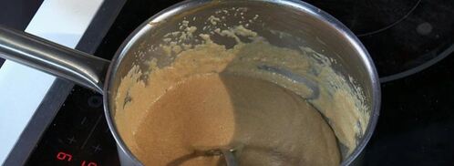 манная каша с соленой карамелью. Шаг 3