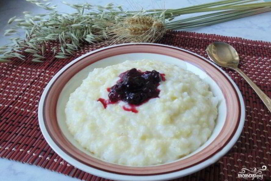 Рецепт молочной каши из риса и пшена