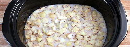 ночная овсяная каша с яблоками и орехами в мультиварке. Шаг 4