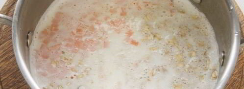 овсяная каша на молоке с тыквой и изюмом. Шаг 11