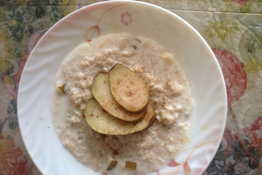 Рецепт овсяной каши с грушей и корицей