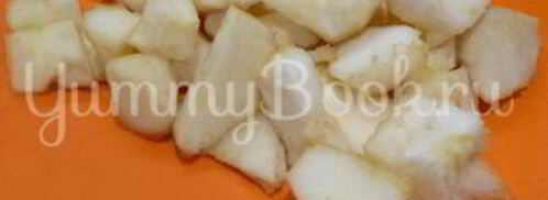 овсяная каша с яблоками, грецкими орехами и клубникой. Шаг 3