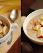 Овсянка на воде с яблоками