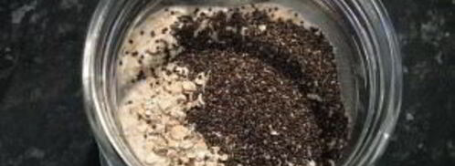 овсянка в банке с отрубями и фруктами. Шаг 4