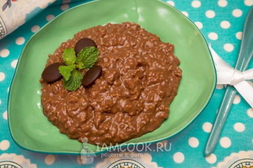 Рецепт шоколадной овсяной каши