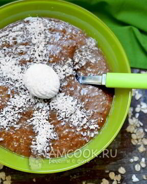 Веганская овсянка с кэробом