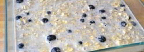 запеченная овсянка с черникой и бананом. Шаг 6