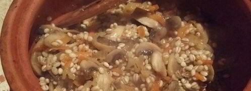 перловая каша с грибами в духовке. Шаг 6