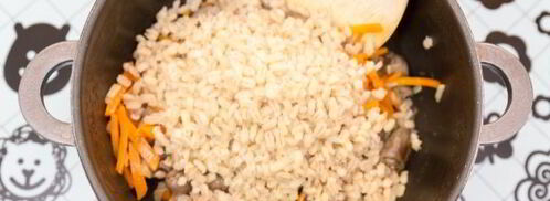 перловая каша с куриными сердечками. Шаг 6