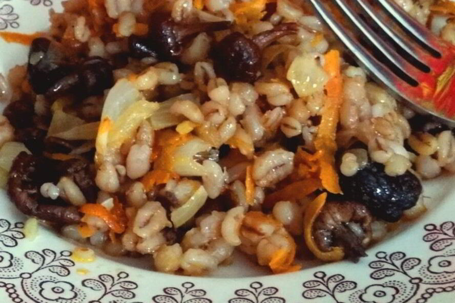 Рецепт перловой каши с опятами