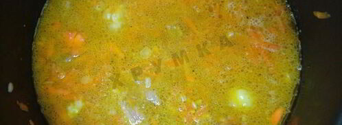 перловая каша с тушенкой в мультиварке. Шаг 7