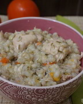 Перловка с курицей в мультиварке