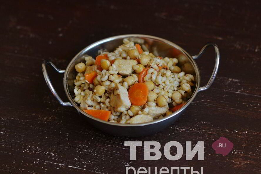 Рецепт перловки с нутом и куриной грудкой