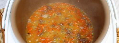 перловка с тушенкой в мультиварке. Шаг 8