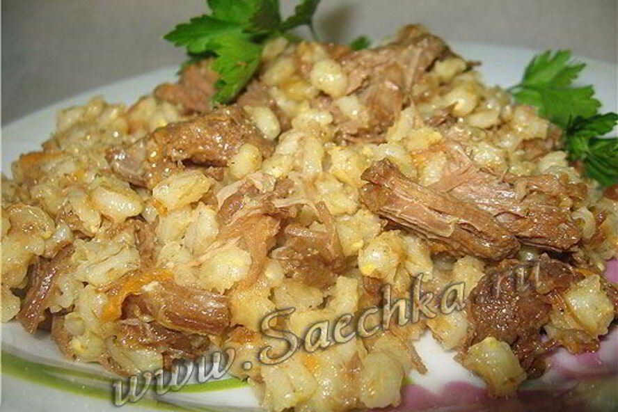 Рецепт перловки с тушенкой