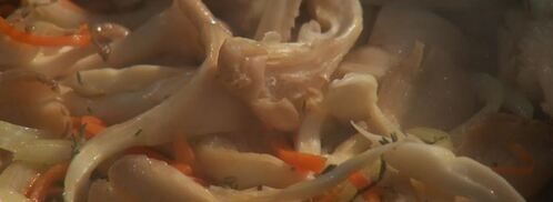 перловка с вешенками под соусом из шпината. Шаг 3