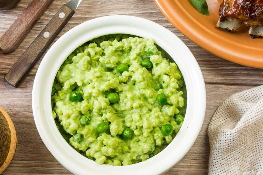 Рецепт сливочной перловой каши с горошком