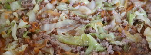 вкусная перловая каша с мясным фаршем и овощами. Шаг 7