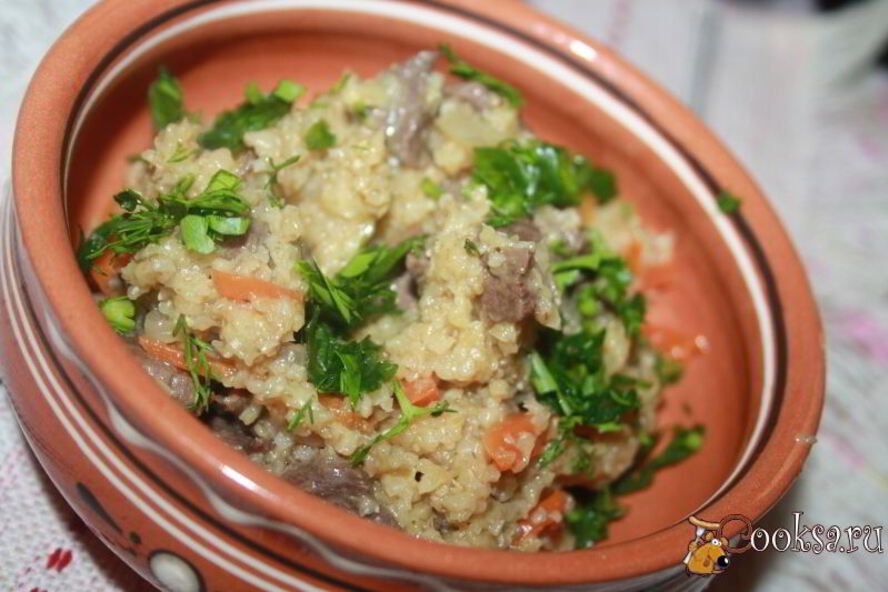 Рецепт пшеничной каши с мясом в мультиварке