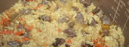 пшеничная каша с мясом в мультиварке. Шаг 6