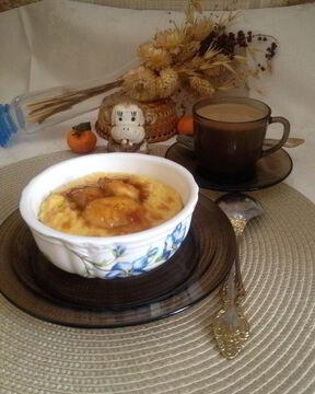 Апельсиновая пшенная каша с карамельным бананом