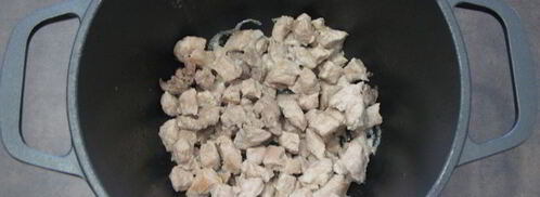 пшенная каша с картофелем и свининой. Шаг 3