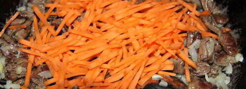 пшенная каша с куриными сердечками. Шаг 7