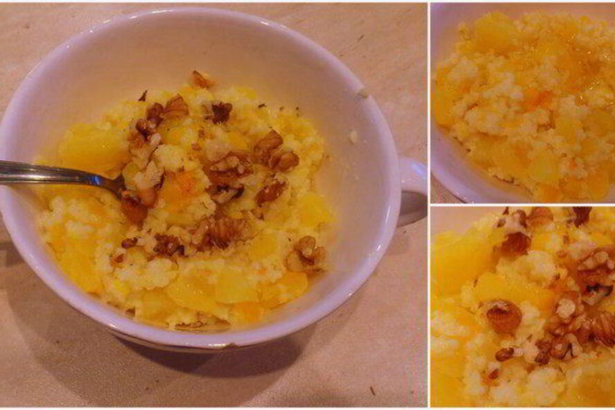 Рецепт пшенной каши с тыквой и апельсином на пару