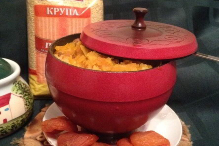 Рецепт пшенной каши с тыквой и сухофруктами