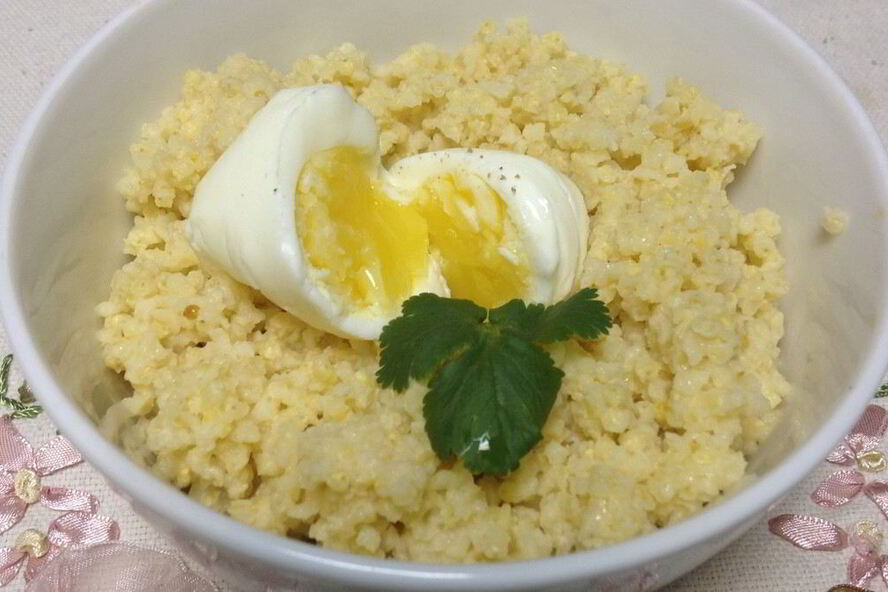 Рецепт пшенной каши с яйцом-пашот