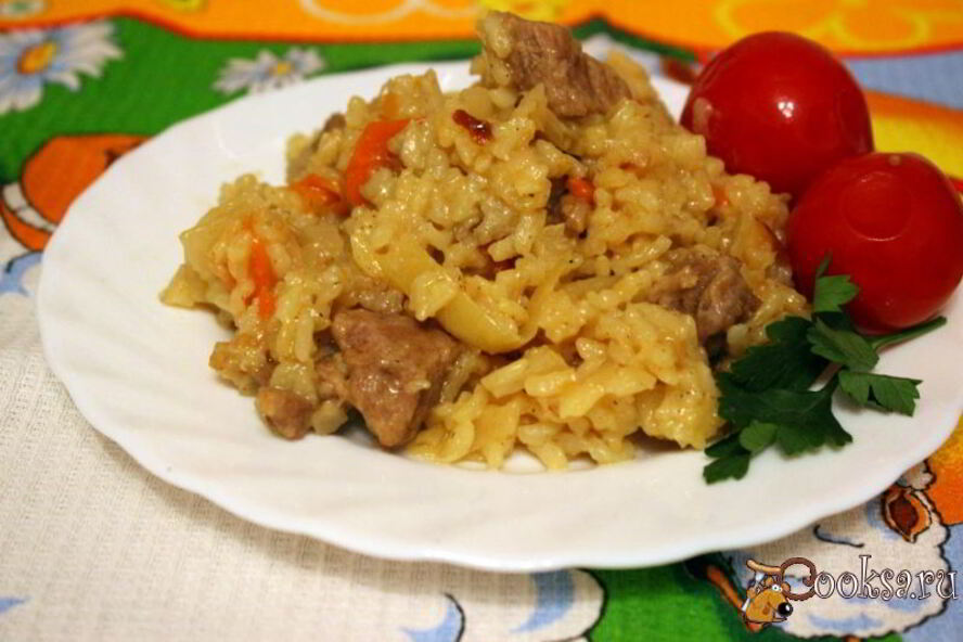 Рецепт ароматной рисовой каши с мясом и капустой