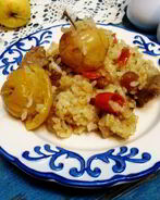 Рисовая каша Ароматная с мясом и яблоками